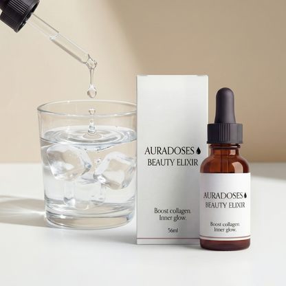 AuraDoses: BEAUTY ELIXIR – Течен растителен бустер за колаген, сияйна кожа и здрава коса